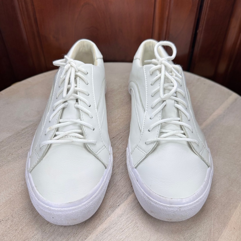 Madewell Sidewalk Low Top Sneakers White Leather Mens 8.5 Womens 9.5 - Picture 8 of 12